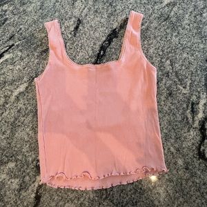 Baby pink crop tank top size large